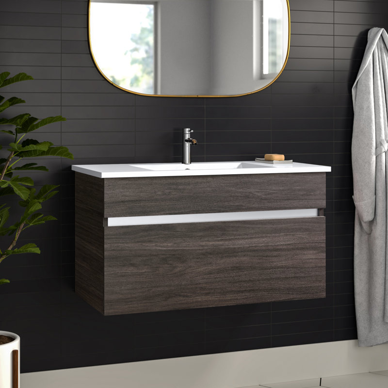 AllModern Ivory Floating 36" Single Bathroom Vanity Set & Reviews Wayfair